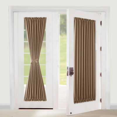 Thermal Blackout Door Curtain, Khaki