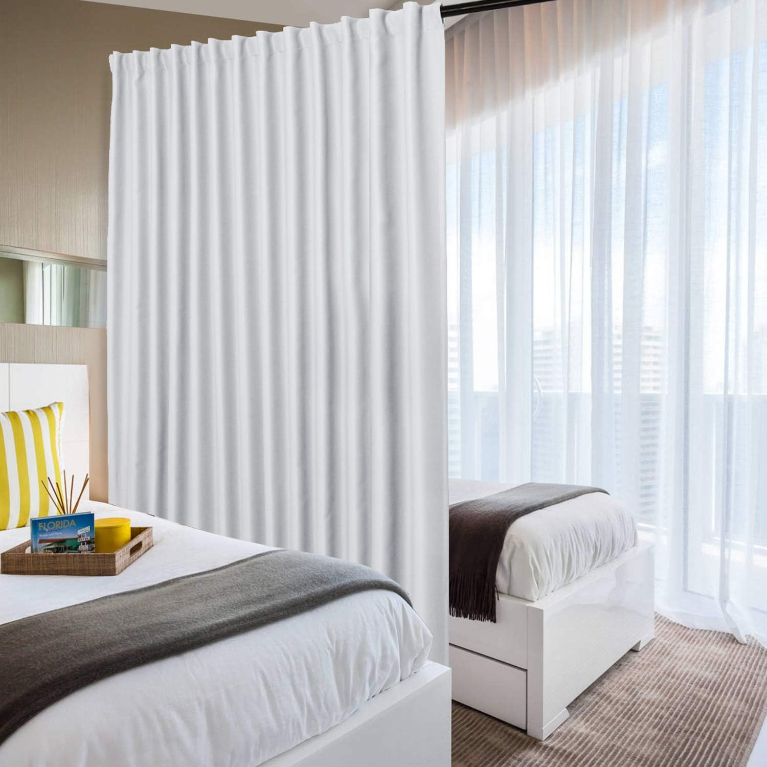 Greyish White Blackout Door Curtain Panel - Image 2