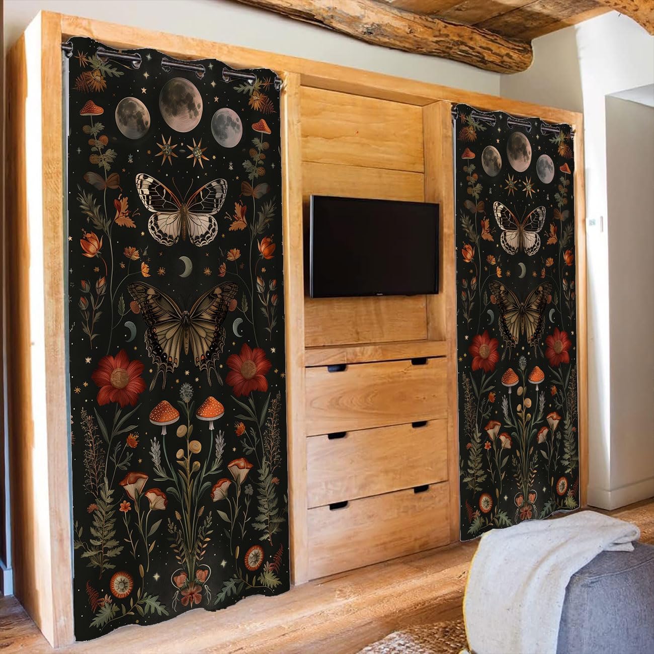 Boho Moth Butterfly Door Curtain - Image 4