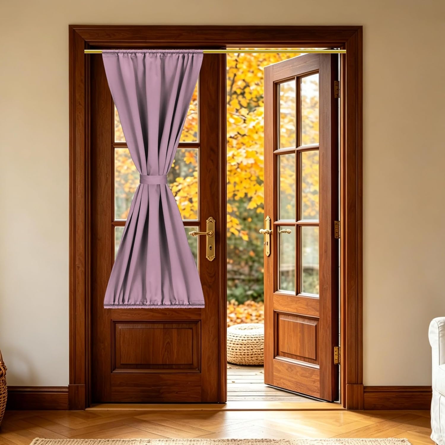 Rose Blackout French Door Curtain