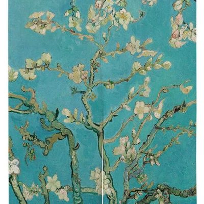 Blue Floral Noren Door Curtain