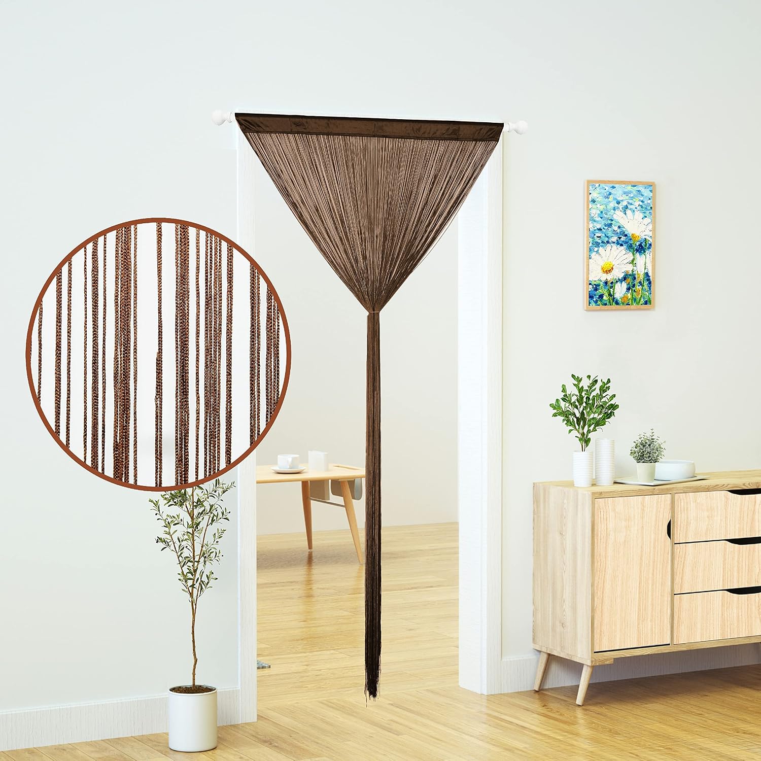 Boho String Fringe Door Curtain - Image 3