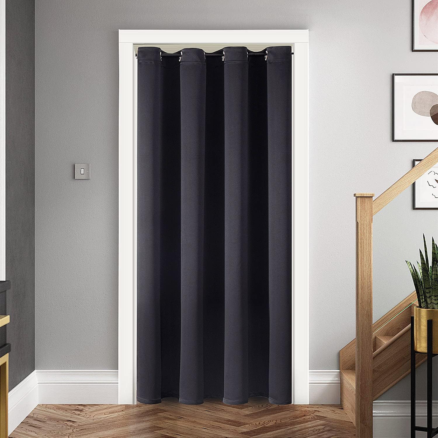 Blackout Doorway Curtain, Black - Image 6