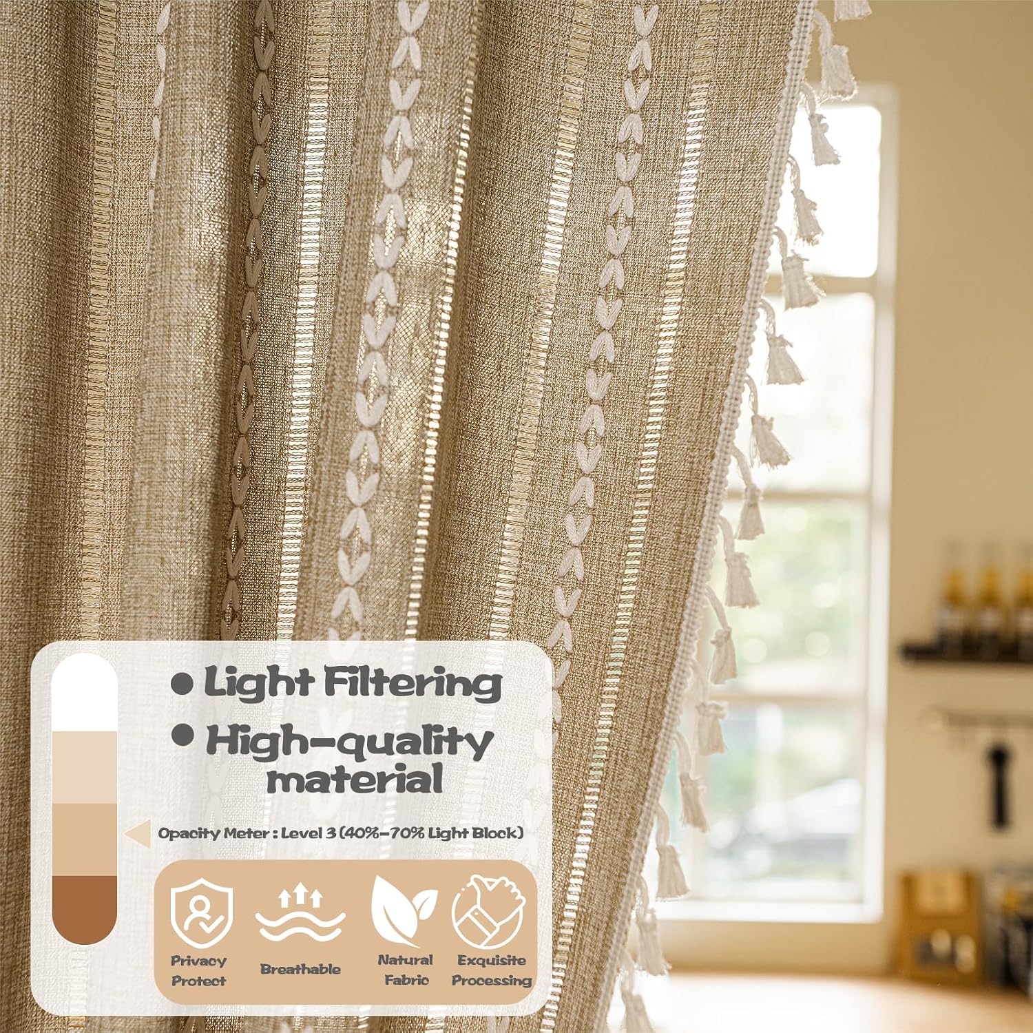 Boho Door Curtain Panel - Image 4