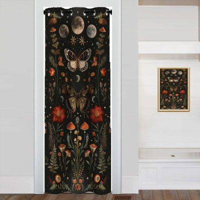 Boho Moth Butterfly Door Curtain