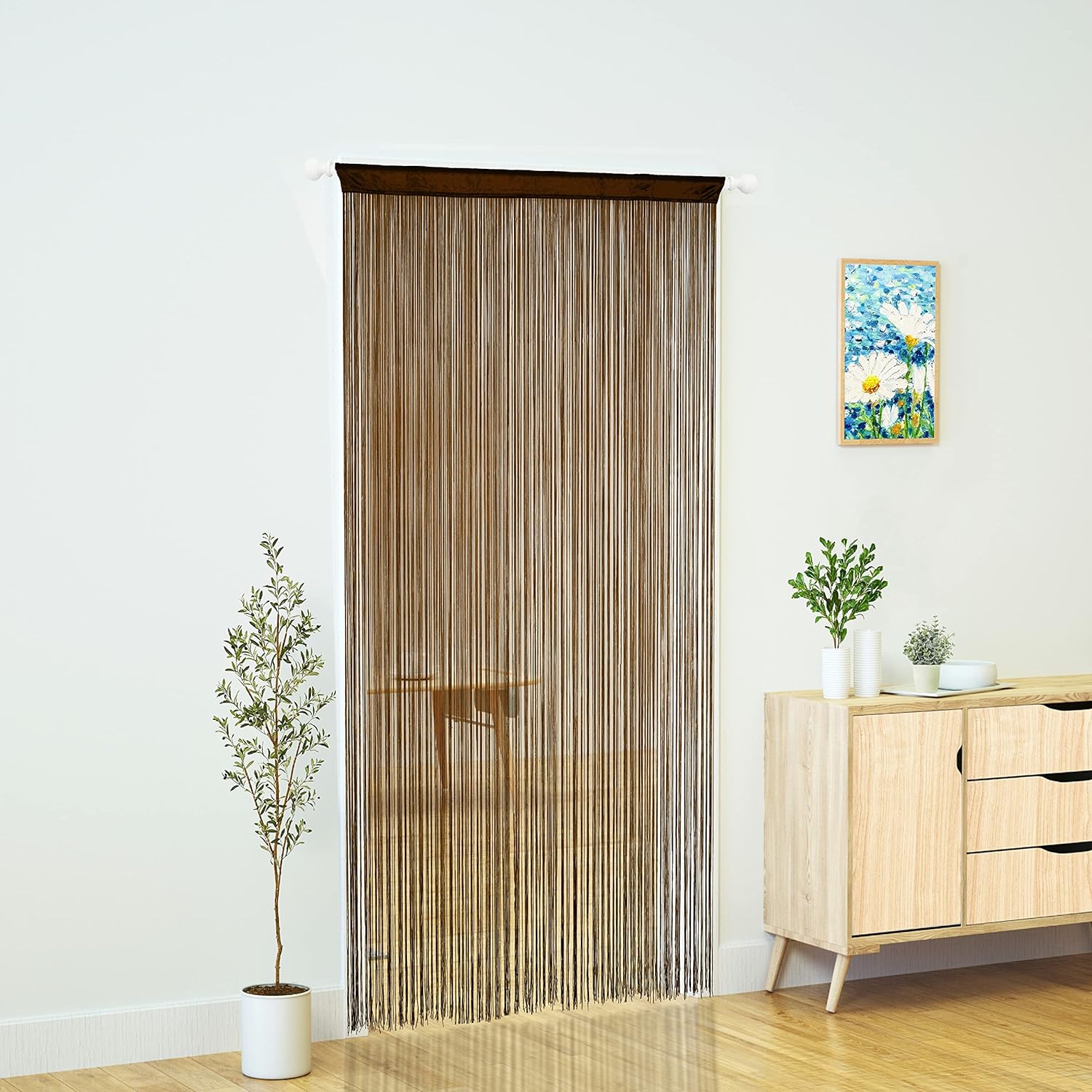 Boho String Fringe Door Curtain - Image 2