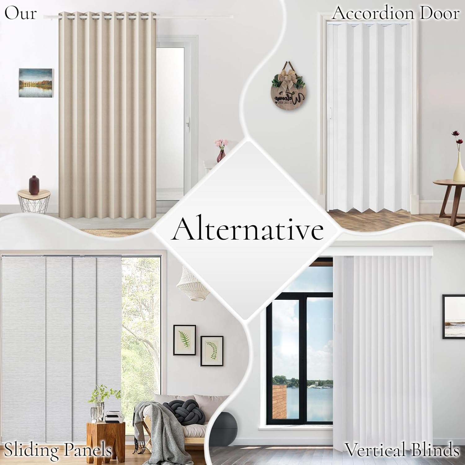 Faux Linen Doorway Curtain - Image 4