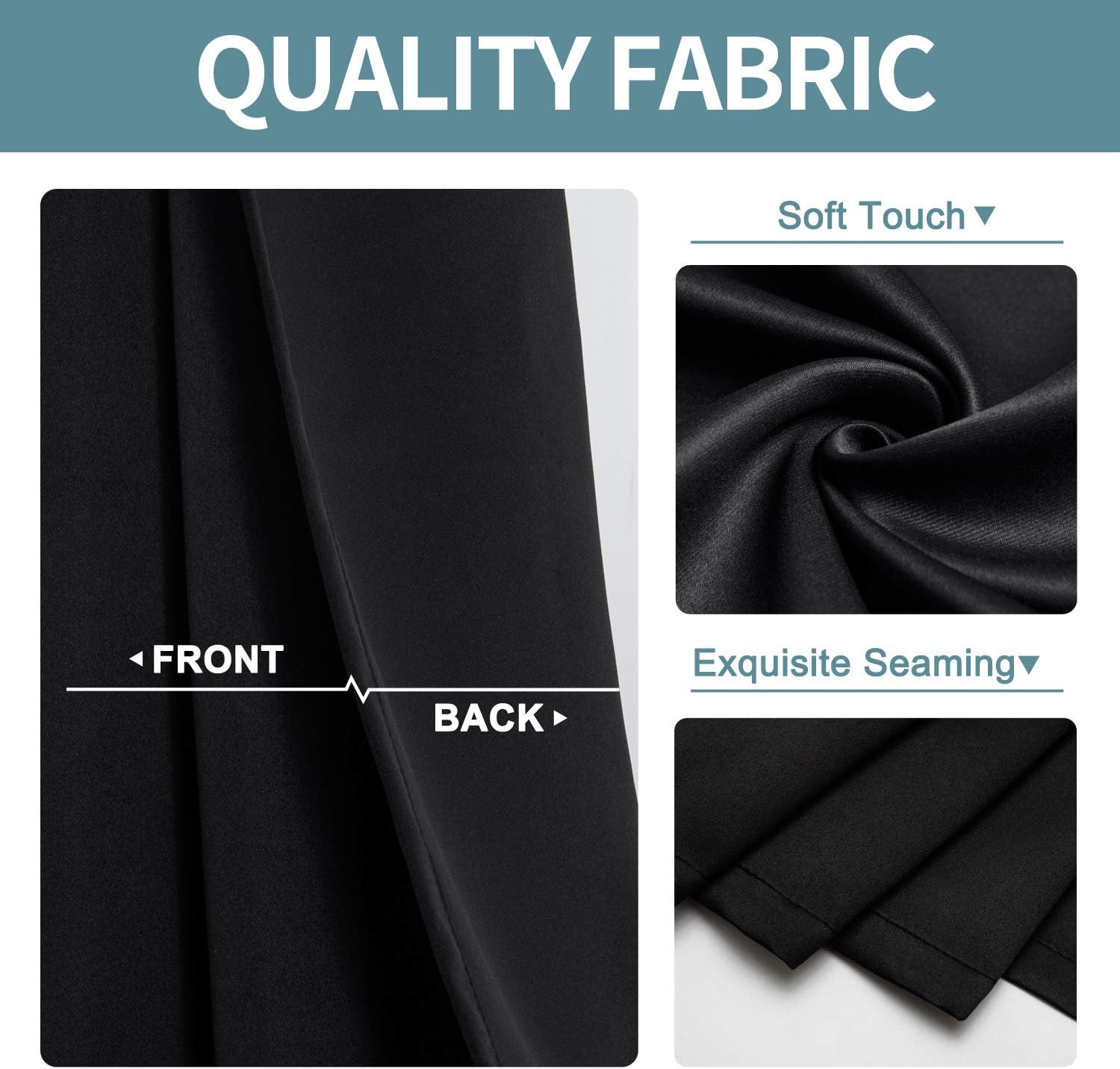 Blackout Doorway Curtain, Black - Image 5