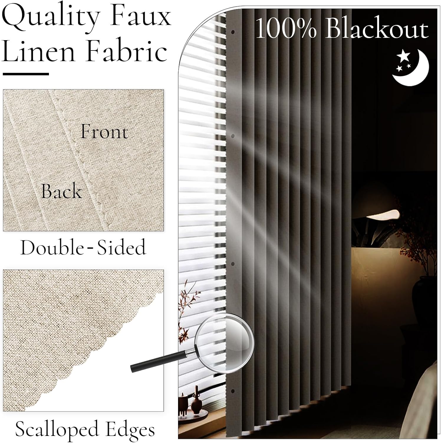 Faux Linen Doorway Curtain - Image 3