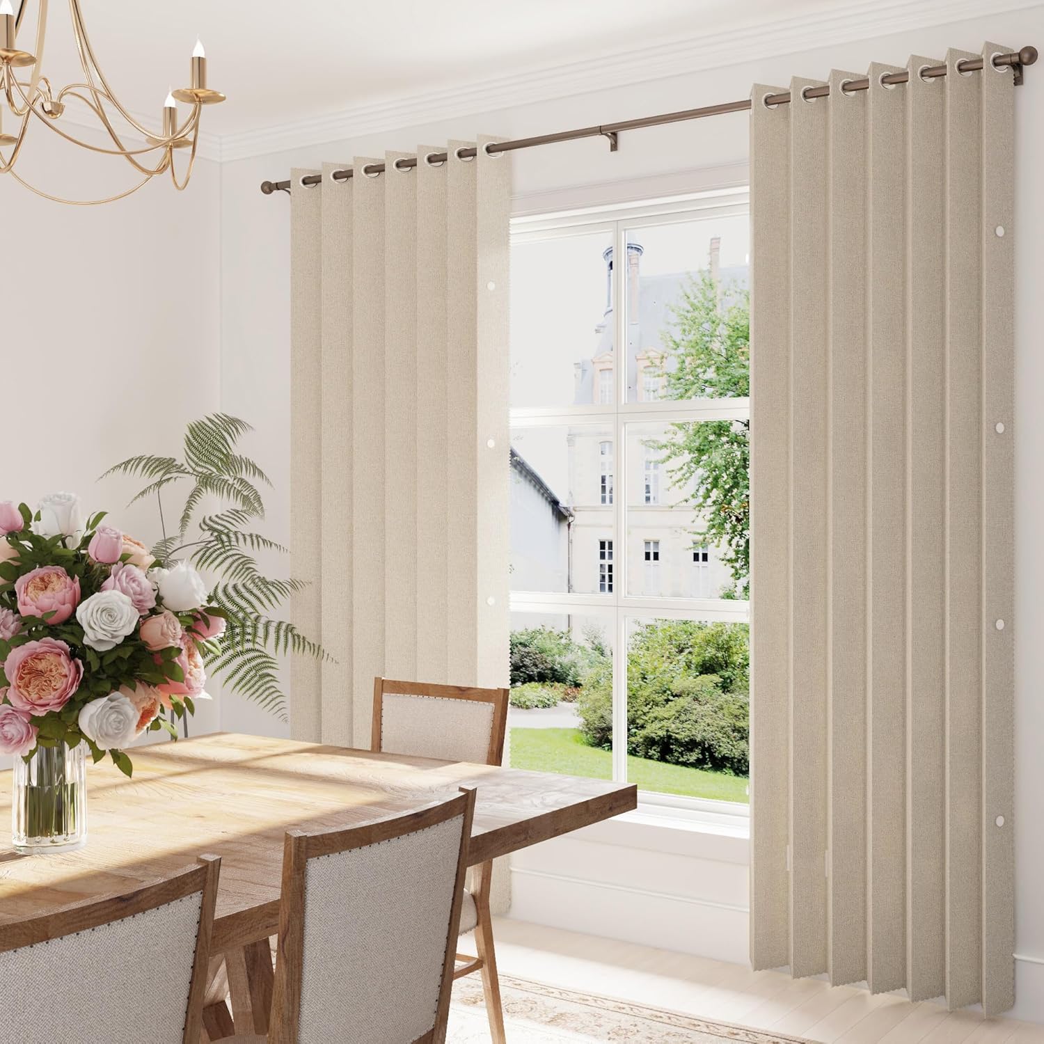 Faux Linen Doorway Curtain - Image 5